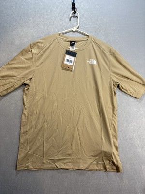 North Face  Shadow  Short Sleeve NWT Sun Shirt Khaki Stone Tan UPF 40+ Sz Large