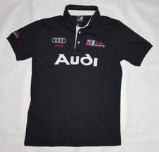 Vintage Audi polo shirt with large embroidered logo, size L, men's