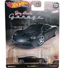 Hot WHeeLs Premium + Jay Leno's Garage Mclaren F1, 1:64, Black.