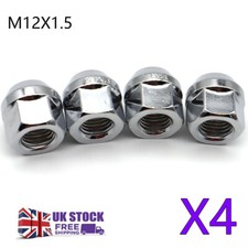 4X Car Open Alloy Wheel Nuts M12 X 1.5 Hex Tapered Seat For Ford KA Focus