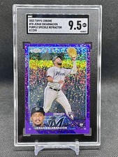 JERAR ENCARNACION SGC 9.5 2023 TOPPS CHROME ROOKIE PURPLE SPECKLE REFRACTOR /299