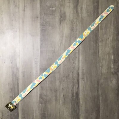 BAPE cotton candy camo leather belt multi camo NIGO A