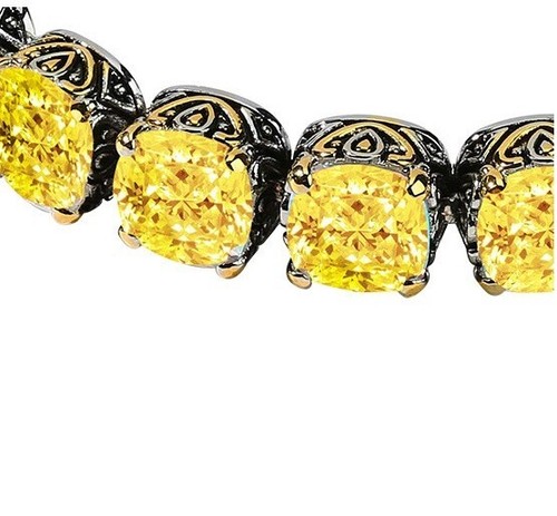 Park Lane LEMON BABY SIGNATURE Yellow CZ Tennis Bracelet Toggle Clasp Msrp $448 - Picture 4 of 4