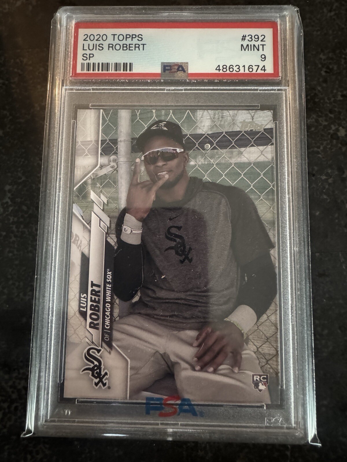 PSA 9 2020 Topps Series 2 Luis Robert Image Variation SP #392 Rookie