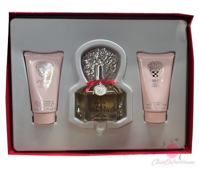 Vince Camuto Amore 3 Pc Gift Set -3.4 oz EDP Sp+2.5 oz Body Lotion+Shower Gel