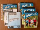 BJU Press Math 1 Set: Teacher Editions, Manipulatives Packet, Visuals, and Tests