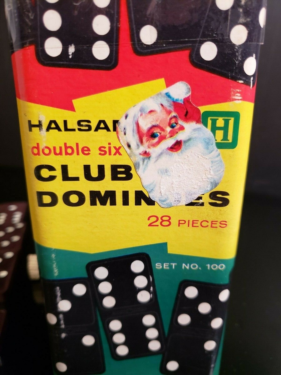 Dominos vintage par Halsam 28 pièces de domino jeu vintage