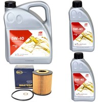 MotoröL Set MotoröL Febi Sae 5W-40 7 Liter + ÖLfilter FüR Bmw 3Er 5Er 7Er Opel