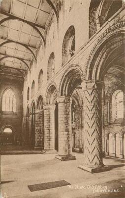 Dunfermline Scotland The Nave, Old Abbey OLD PHOTO