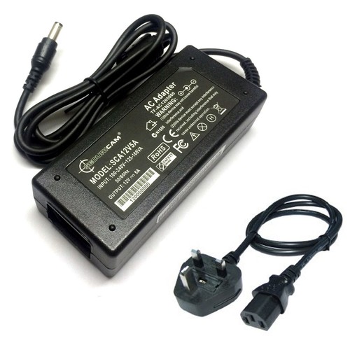 12V DC 5 AMP 2.1MM POWER SUPPLY ADAPTOR WITH 4 WAY SPLITTER CABLE FOR