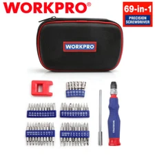 WORKPRO 69-IN-1 Precision Screwdriver Kit Quick Load Screwdriver Bits Holder NEW