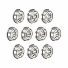 F696ZZ Flange Ball Bearings 6x15x5mm Shielded Chrome Plated Bearings 10 Pieces