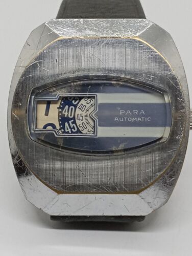 VINTAGE Para DIGITAL JUMP HOUR AUTOMATIC watch Cal. Otero 796 Working Read Descr - 第 1/22 張圖片