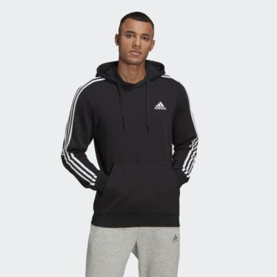 ADIDAS HOODIE HERREN JUNGEN GK9062 ESSENTIALS SCHWARZ WEISS XS UND XL