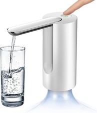 Dispensador de agua plegable de 5 galones, bomba de botella de agua portátil