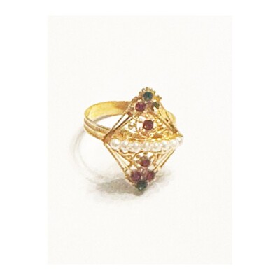 18ct Yellow Gold Assorted Stones Fancy Dress Ring | eBay