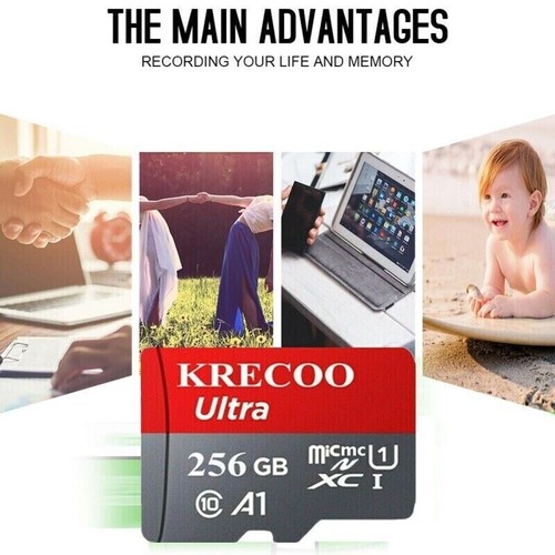 KRECOO Micro SD Card 64GB 128GB 256GB TF Class 10 4K for Smartphones Tablets US - Picture 4 of 17