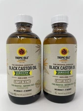 Tropic Isle Living Black Castor Oil Hair & Skin Light Blend 4oz Lot Of 2