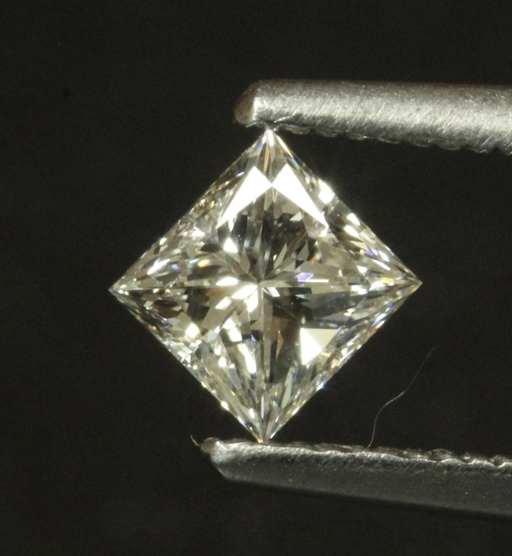 GIA loose certified .71ct VS1 I Princess diamond vintage estate antique Natural