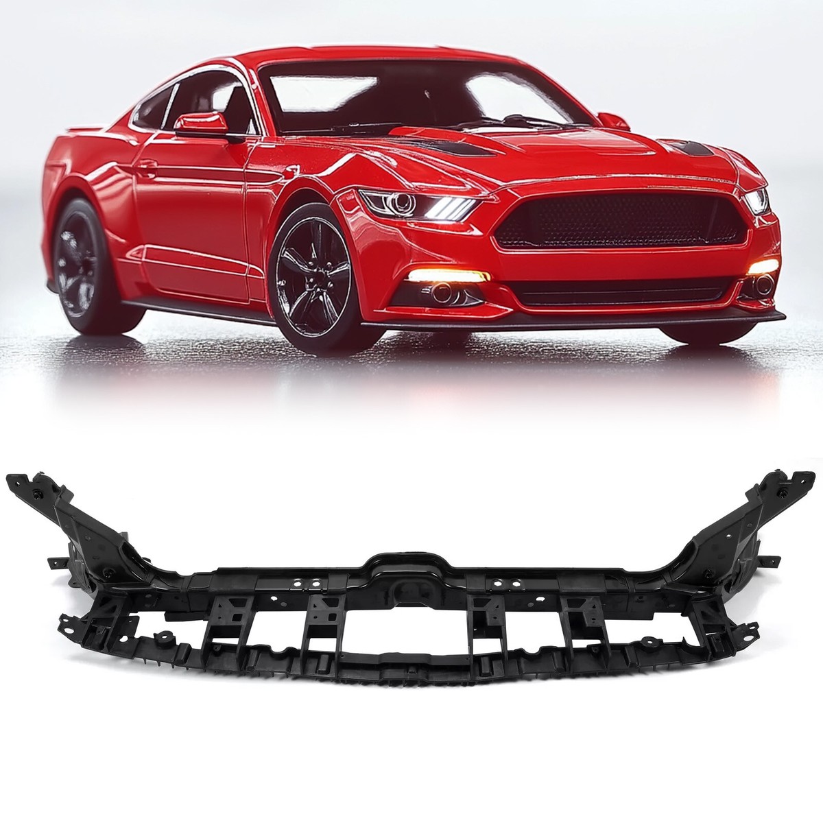 For 2015-17 Ford Mustang Black Upper Radiator Support Tie Bar