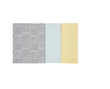 Gerber Baby 3pk Elephant Burpcloth - Yellow/Green/Gray