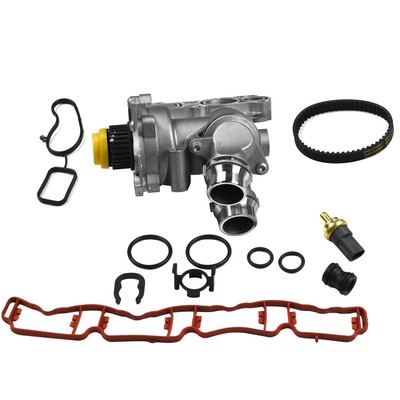 Aluminum Water Pump w/ Belt For VW Tiguan Jetta GTI Eos Beetle CC 2.0T TSI