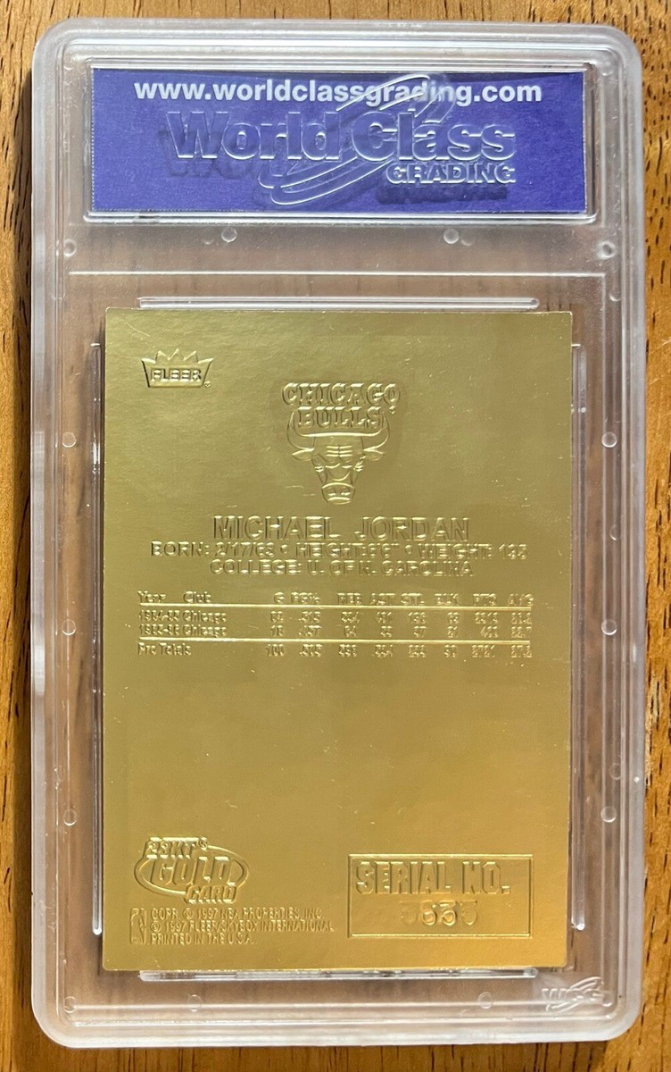 1996-97 Fleer 23KT Gold Michael Jordan WCG 10 Bulls '86 Rookie