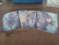 5X NOSTALGIC/VINTAGE SHEETS FOR SCRAPBOOKING/JOURNALS NEW CIRCA 13X9CM (VIN1594)