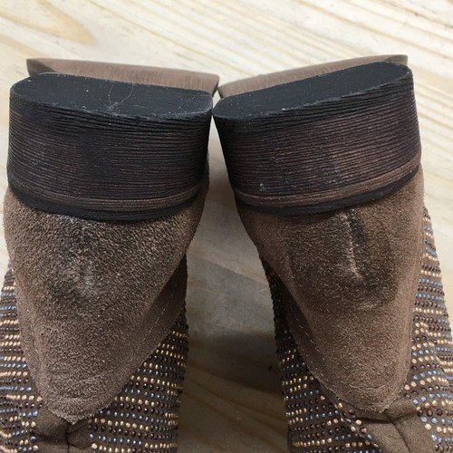 Carlos by Carlos Santana Boots Womens 5.5 M Alton Booties Brown Leather Studded - Picture 13 of 20