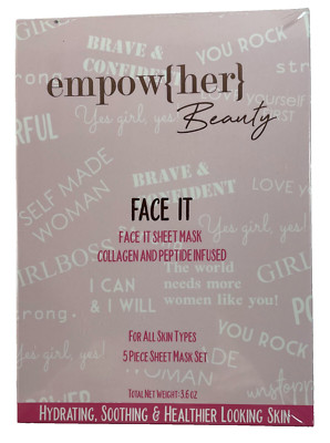 Empow(her) Beauty Face It 5 piece Sheet Mask Set NIB