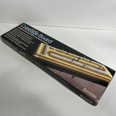 Cribbage Board Game 1983 Pressman Sure Lane Wood Model #1011 New Vintage