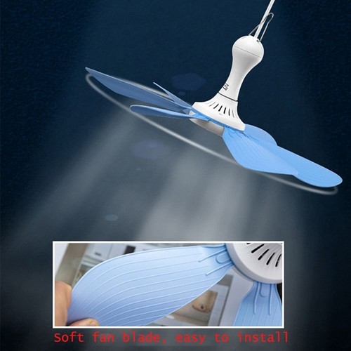 For Camping With Remote Hanging Fan Usb Powered Ceiling Canopy Fan 6 Leaves - Picture 3 of 11