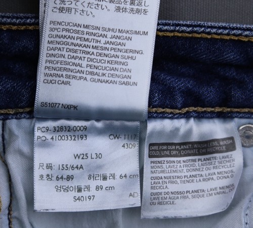 Women's 2017 Levi's 721 Vintage High Rise Skinny Jeans Zipper Size 25 (26x27) - Picture 4 of 12