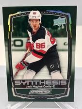 23-24 Jack Hughes Green Synthesis Card # S-8 New Jersey Devils Engrained
