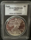 2000-P American Silver Eagle Dollar PR69DCAM PCGS Proof 69 Deep Cameo