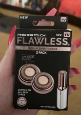 Finishing Touch Flawless, Replacement Heads Only 2 Pk Hair Remover Device NIB