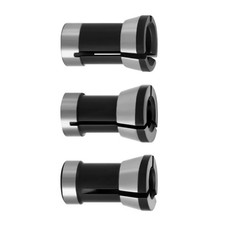 Durable 3pcs 6.35mm Router Bit Collet Chuck Clamping Adapter for CNC Engraving