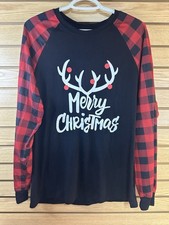 New Mens M dium IFFEI Merry Christmas Pajama Top only