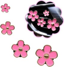 4pcs Pink Flower Air Vent Clips Car Air Freshener,Girly Daisy Flower Car