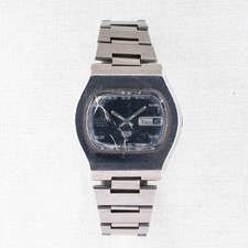 Vintage Seiko 5 Auto Watch 6119-5401 TV Case Dark Blue Dial 1975, Fully Working