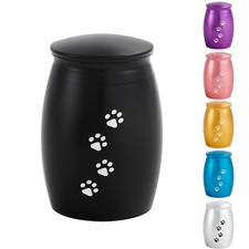 2.67 Inches Small Cremation Urns for Dog or Cats Ashes,Mini Black Pet Ashes K