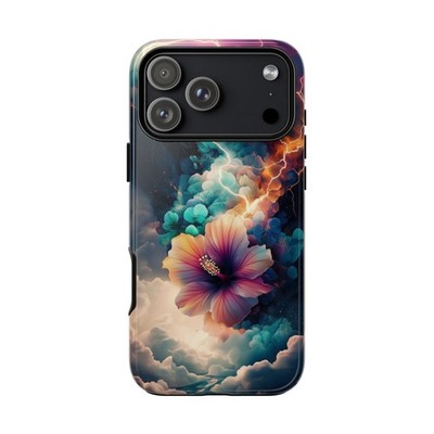 Phone Ink - iPhone | Galaxy | Pixel Case - Hibiscus Lightning Storm Flower