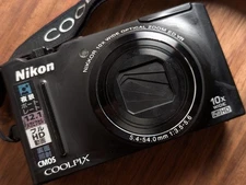 Nikon Coolpix S8100 Black Compact Digital Camera Works in English Excellent Used