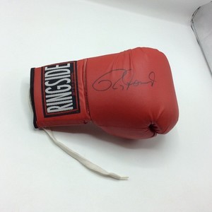 Roy Jones Jr Ringside Boxing Glove Signed Autograph Red Leather Lace-Up