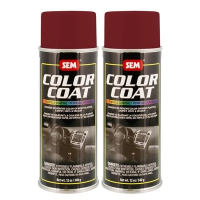 SEM Color Coat Firethorn Red Vinyl Spray Auto Paint Car 12 oz. SEM 15113, 2 Pack