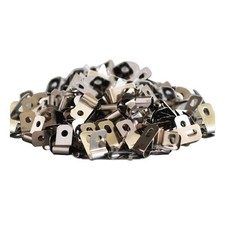 100 Pcs Fence Wire Clamps,Fence Clip Mounting Clips Metal Cord Clamp,Stainles...
