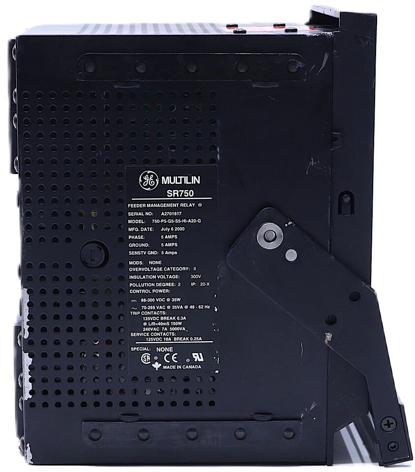 * GE 750 SR750 750-P5-G5-S5-HI-A20-G FEEDER MANAGEMENT RELAY - Image 4 of 4