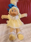 Vintage Cabbage Patch Doll Jesmar Headmold 4 Girl Pacifier Lemon Hair Blue Eyes