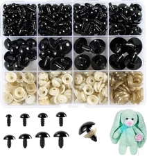 XKDOUS 6-18 mm, 8 Sizes Safety Eyes for Crocheting, Crochet 6-18mm 