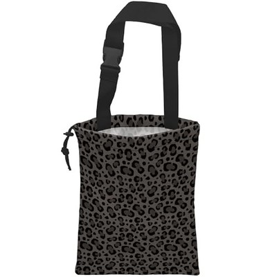 Car Garbage Bag Hanging Car Trash Can for Back Seat with Black Leopard Print